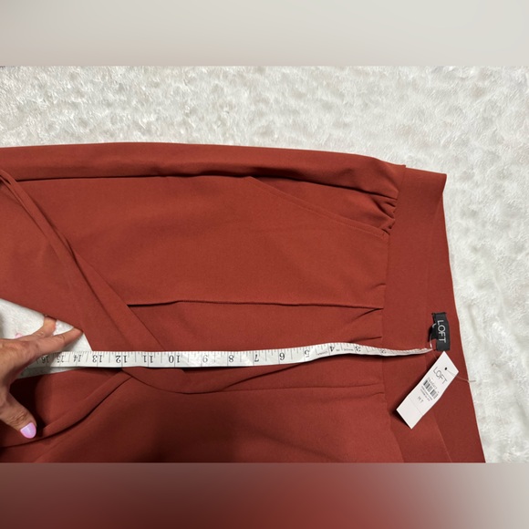 NWT- LOFT Terracotta Wide-Leg Pull On Pants - Picture 9 of 10